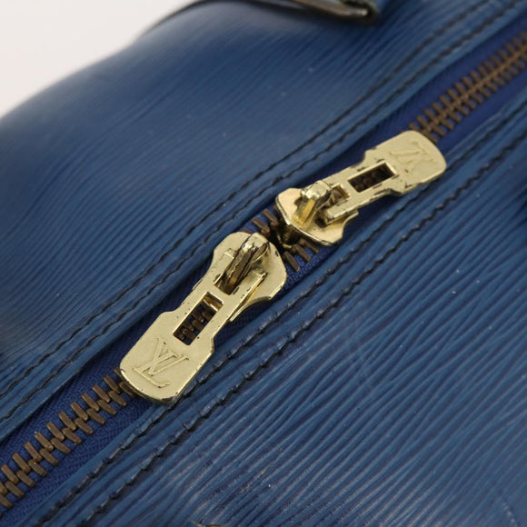 LOUIS VUITTON Epi Keepall 50 Boston Bag Blue M42965 LV Auth fm5329