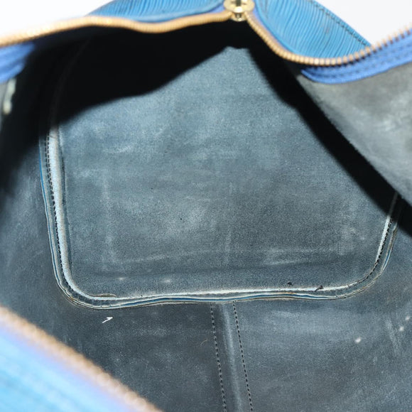 LOUIS VUITTON Epi Keepall 50 Boston Bag Blue M42965 LV Auth fm5329