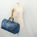 LOUIS VUITTON Epi Keepall 50 Boston Bag Blue M42965 LV Auth fm5329-23
