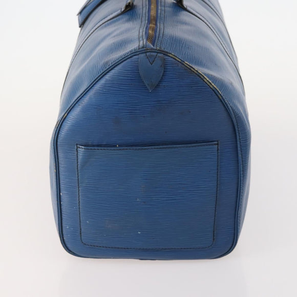 LOUIS VUITTON Epi Keepall 50 Boston Bag Blue M42965 LV Auth fm5329