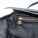 FENDI Pecan Canvas Hand Bag PVC 2way Black Brown Auth fm5333-22