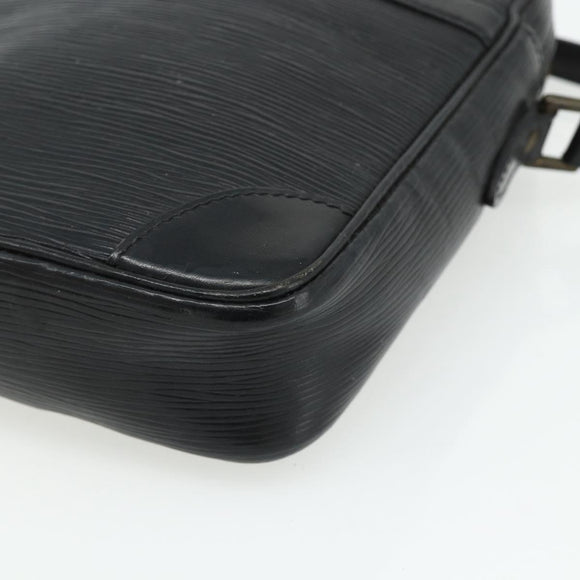 LOUIS VUITTON Epi Danube Schoudertas Zwart M45632 LV Auth fm5334