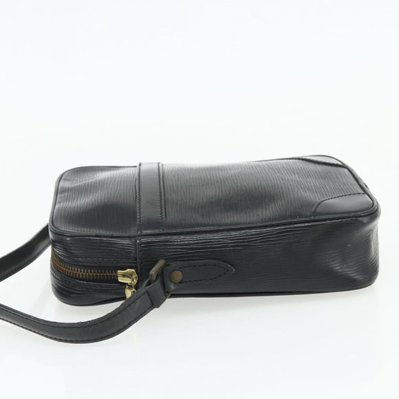 LOUIS VUITTON Epi Danube Schoudertas Zwart M45632 LV Auth fm5334