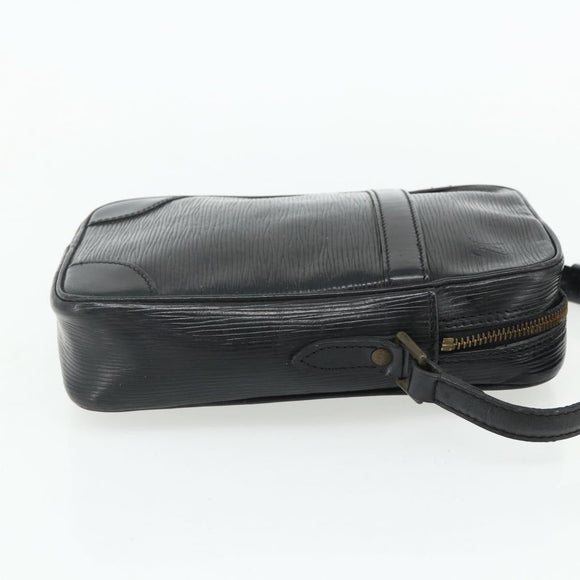 LOUIS VUITTON Epi Danube Schoudertas Zwart M45632 LV Auth fm5334