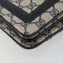 GUCCI GG Supreme Sherry Line Shoulder Bag PVC Navy Gold 41 02 013 Auth fm5338-14