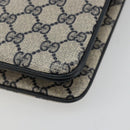 GUCCI GG Supreme Sherry Line Shoulder Bag PVC Navy Gold 41 02 013 Auth fm5338-15