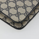 GUCCI GG Supreme Sherry Line Shoulder Bag PVC Navy Gold 41 02 013 Auth fm5338-16