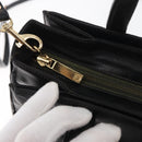 LOEWE Hand Bag Leather 2way Black Gold Auth fm5339-10