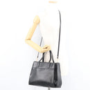 LOEWE Hand Bag Leather 2way Black Gold Auth fm5339-25
