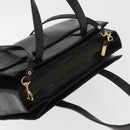 LOEWE Hand Bag Leather 2way Black Gold Auth fm5339-6
