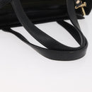 LOEWE Hand Bag Leather 2way Black Gold Auth fm5339-7