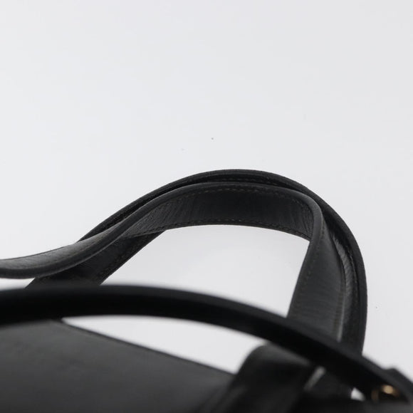 LOEWE Hand Bag Leather 2way Black Gold Auth fm5339