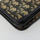 Christian Dior Trotter Canvas Chain Shoulder Bag Navy Gold Auth fm5340-11