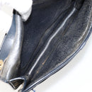 Christian Dior Trotter Canvas Chain Shoulder Bag Navy Gold Auth fm5340-17