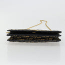 Christian Dior Trotter Canvas Chain Shoulder Bag Navy Gold Auth fm5340-9