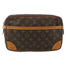 LOUIS VUITTON Monogram Compiegne 28 Clutch Bag M51845 LV Auth fm5342-13