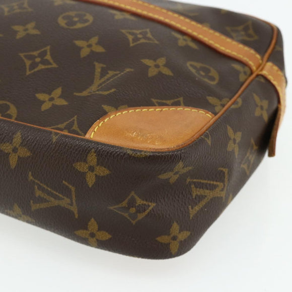 LOUIS VUITTON Monogram Compiegne 28 Clutch Bag M51845 LV Auth fm5342