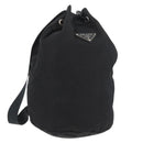 PRADA Purse Shoulder Bag Nylon Black Silver Auth fm5344-1