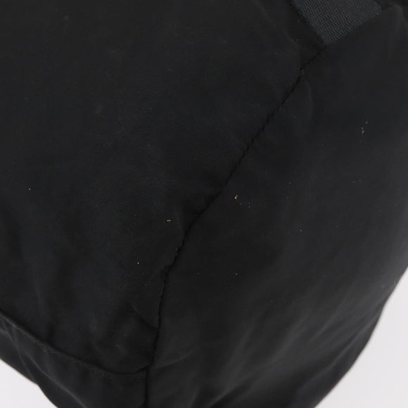 PRADA Purse Shoulder Bag Nylon Black Silver Auth fm5344