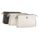 Christian Dior Honeycomb Canvas Clutch Bag PVC 3 Set White Black Auth fm5350-1