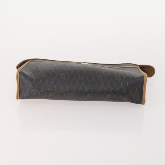 Christian Dior Honeycomb Canvas Clutch Bag PVC 3 Set White Black Auth fm5350