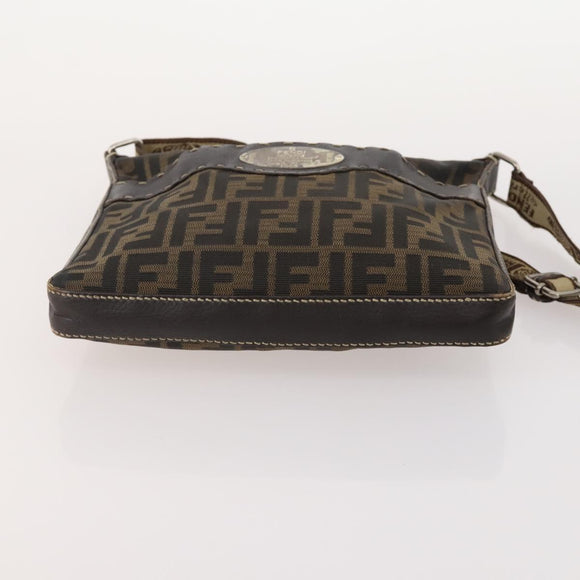 FENDI Zucca Canvas Umhängetasche Wildleder PVC 4er Set Schwarz Braun Pink Auth fm5351