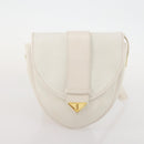 SAINT LAURENT Shoulder Bag PVC 2 Set Brown White Auth fm5353-10