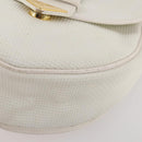 SAINT LAURENT Shoulder Bag PVC 2 Set Brown White Auth fm5353-16