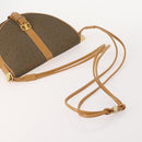 SAINT LAURENT Shoulder Bag PVC 2 Set Brown White Auth fm5353-5