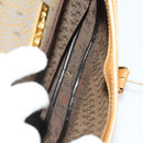 SAINT LAURENT Shoulder Bag PVC 2 Set Brown White Auth fm5353-9