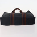 HERMES Fourre Tout Tote Bag Canvas 5 Set Navy Black Khaki Auth fm5354-10
