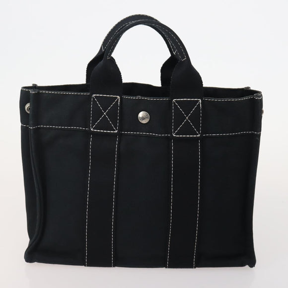 HERMES Fourre Tout Tote Bag Canvas 5 Set Navy Black Khaki Auth fm5354
