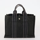 HERMES Fourre Tout Tote Bag Canvas 5 Set Navy Black Khaki Auth fm5354-17