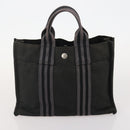 HERMES Fourre Tout Tote Bag Canvas 5 Set Navy Black Khaki Auth fm5354-18