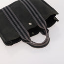 HERMES Fourre Tout Tote Bag Canvas 5 Set Navy Black Khaki Auth fm5354-19
