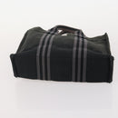 HERMES Fourre Tout Tote Bag Canvas 5 Set Navy Black Khaki Auth fm5354-20