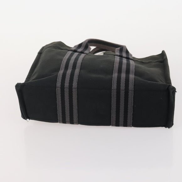 HERMES Fourre Tout Tote Bag Canvas 5 Set Navy Black Khaki Auth fm5354