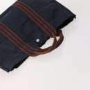 HERMES Fourre Tout Tote Bag Canvas 5 Set Navy Black Khaki Auth fm5354-4