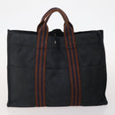 HERMES Fourre Tout Tote Bag Canvas 5 Set Navy Black Khaki Auth fm5354-7