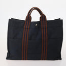 HERMES Fourre Tout Tote Bag Canvas 5 Set Navy Black Khaki Auth fm5354-8