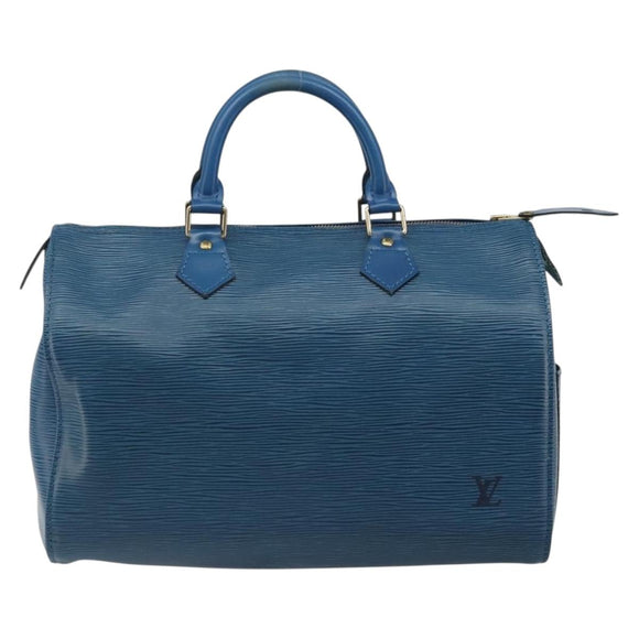 LOUIS VUITTON Epi Speedy 30 Hand Bag Toledo Blue M43005 LV Auth fm5357