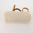 HERMES Herbag A Dos Hand Bag Canvas 2way White Silver Auth fm5359-6