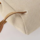 HERMES Herbag A Dos Hand Bag Canvas 2way White Silver Auth fm5359-19