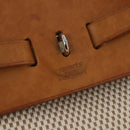 HERMES Herbag A Dos Hand Bag Canvas 2way White Silver Auth fm5359-20