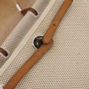 HERMES Herbag A Dos Hand Bag Canvas 2way White Silver Auth fm5359-22