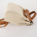 HERMES Herbag A Dos Hand Bag Canvas 2way White Silver Auth fm5359-3