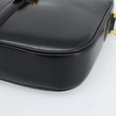 CELINE Shoulder Bag Leather Black Gold Auth fm5363-10