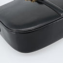 CELINE Shoulder Bag Leather Black Gold Auth fm5363-11