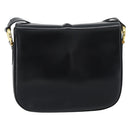 CELINE Shoulder Bag Leather Black Gold Auth fm5363-3