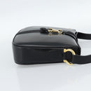 CELINE Shoulder Bag Leather Black Gold Auth fm5363-5